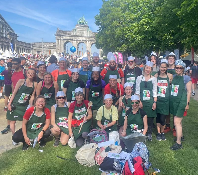 Our team of runners at the finish line